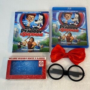 Mr. Peabody & Sherman 2014 Blu-ray & DVD w/ Wearable Bowtie & Glasses Exclusive